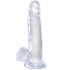 King Cock Clear Dildo med Kugler 19 cm  1