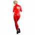 Late X Latex Catsuit med Lange Ærmer Rød  2