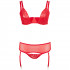 Cottelli Half Cup BH Sæt Rød Plus Size  3