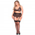 Seven til Midnight Sweet Rose Plus Size Sort BH Sæt  1