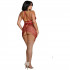 Dreamgirl Delicate Floral BH Sæt Plus Size produkt på model 2