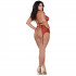 Dreamgirl 4-delt Blonde Sæt Plus Size produkt på model 2