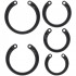 Mancage Sort Spare Ring Sæt 5 stk Produktbillede 1