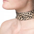 Baseks Leopard Halsbånd med Kæde Produktbillede med hånd 51