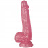 Baseks Glitter Dildo Med Kugler 20,5 cm Produktbillede 3