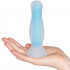 Baseks Glow in the Dark Anal Dildo Sæt Produktbillede med hånd 50