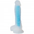 Baseks Glow in the Dark Blå Dildo 21,5 cm Produktbillede 1
