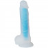 Baseks Glow in the Dark Blå Dildo 21,5 cm Produktbillede 3