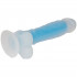 Baseks Glow in the Dark Blå Dildo 21,5 cm Produktbillede 4