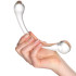 Sinful Glas G&P Dildo 20 cm Produktbillede med hånd 50