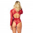 Nortie Riga Rød Blonde Bundløs Bodystocking Produktbillede 3