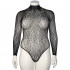 Nortie Oda Sort Leopard Bundløs Bodystocking Plus Size Produktbillede 6