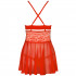 Obsessive Rød Mesh Babydoll Sæt Produktbillede 4