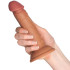 King Cock Elite Dual Density Silikone Dildo 18 cm Produktbillede med hånd 50