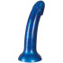 baseks Metallic Blue Silikone Dildo 18 cm Produktbillede 1