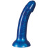 baseks Metallic Blue Silikone Dildo 18 cm Produktbillede 2