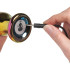 Dream Toys Glamour Glass Vibe Tapered Fjernbetjent Butt Plug Produktbillede med hånd 52