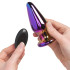 Dream Toys Glamour Glass Vibe Tapered Fjernbetjent Butt Plug Produktbillede med hånd 51
