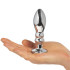Sinful Rumble Groove Vibrerende Butt Plug Produktbillede med hånd 50