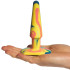 A-Play Groovy Sunrise Butt Plug 12,8 cm Produktbillede med hånd 50
