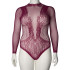 NORTIE Clover Bundløs Bordeaux Bodystocking Plus Size Produktbillede 4
