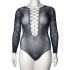 NORTIE Siggy Night Blue Bodystocking Plus Size Produktbillede 4