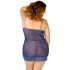 Nortie Morning Glory Chemise Sæt Night Blue Plus Size Produktbillede på model 3