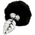 Alive BDSM Line Sort Fluffy Metal Butt Plug L Produktbillede 2