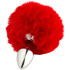 Alive BDSM Line Fluffy Rød Metal Butt Plug S Produktbillede 2
