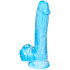 baseks Glow in the Dark Blue Sky Realistisk Dildo 20,5 cm Produktbillede 3