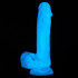 baseks Glow in the Dark Blue Sky Realistisk Dildo 20,5 cm Produktbillede 5