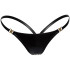 Noir Handmade Powerwetlook G-Streng med Guldspænder Produktbillede 4