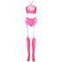 Ouch! Glow in The Dark Neon Pink Crop Top og Strømper Produktbillede 4