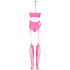 Ouch! Glow in The Dark Neon Pink Crop Top og Strømper Produktbillede 5