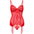 Daring Intimates Rød Blonde Corsage med G-Streng Produktbillede 3