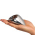 Malesation Metal Teardrop Penisring Produktbillede med hånd 50