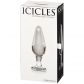 Icicles No 26 Glas Buttplug Klar billede af emballagen 90