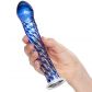 Icicles No 29 Blå Glas Dildo  håndbillede 50