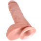 King Cock Realistisk Dildo Med Kugler 20 cm