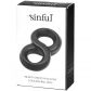 Sinful Infinity Stretchy Silikone Dobbelt Penisring Emballage