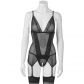 Nortie Thora Blonde Bodystocking Sæt med Hofteholder  1