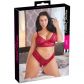 Cottelli Blonde BH Sæt Rød Plus Size  4