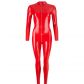 Late X Latex Catsuit med Lange Ærmer Rød  3