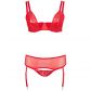 Cottelli Half Cup BH Sæt Rød Plus Size  3