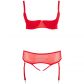 Cottelli Half Cup BH Sæt Rød Plus Size  4