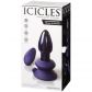 Icicles No 85 Vibrerende Glas Butt Plug billede af emballagen 90