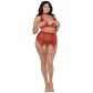 Dreamgirl 4-delt Blonde Sæt Plus Size produkt på model 1