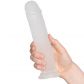 Willie City Realistisk Klar Dildo med Sugekop 22 cm Produktbillede med hånd 50