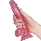 Baseks Glitter Dildo Med Kugler 20,5 cm Produktbillede med hånd 50