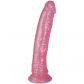 Baseks Glitter Dildo Pink 20 cm Produktbillede 1